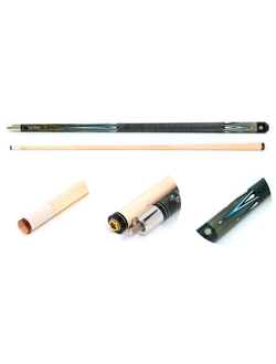 Кий / пул 2-pc "Nick Varner 49" черно-серый с оплеткой ирландский лен