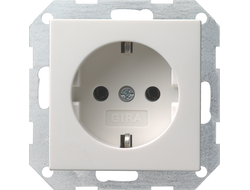 018827 Gira, Розетка 2P+E, матовый белый