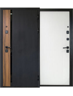 ТД 10 см 2 МДФ Орех Грецкий+Сатин Черный\ Эмалит белый