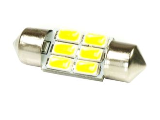 Автолампа салонная GG 12v C5W 1131 6 SMD 5630 (31мм, диод белый)