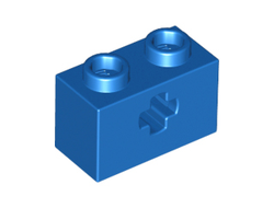 Technic, Brick 1 x 2 with Axle Hole, Blue (32064 / 3206423 / 4112930 / 4233490 / 4543604 / 6132158 / 6206251)
