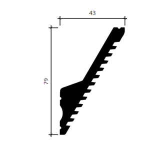 Карниз 6.50.702 - 43*79*2000мм