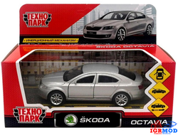 Машина металл &quot;SKODA OCTAVIA&quot; серебро 12,5 см (Технопарк) арт.OCTAVIA-SL