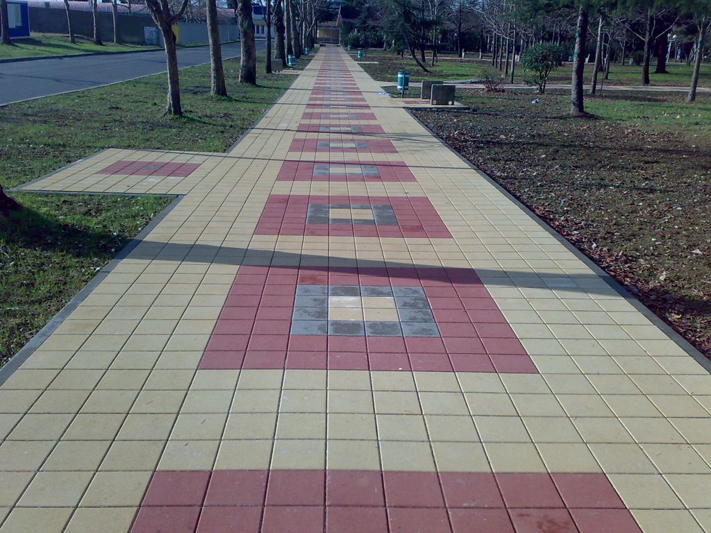 Рисунки плитки тротуарной из трех цветов