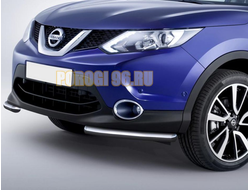Защита переднего бампера уголки d57 на Nissan Qashqai 2014-2019( Ниссан Кашкай)