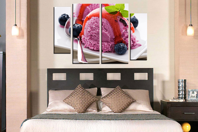 Модульная картина "Нежный десерт"