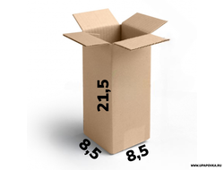 Коробка 4-x клапанная  8,5 x 8,5 x 21,5 см Т22 Бурый