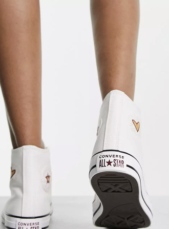 Кеды Converse Valentines Day белые с вышивкой