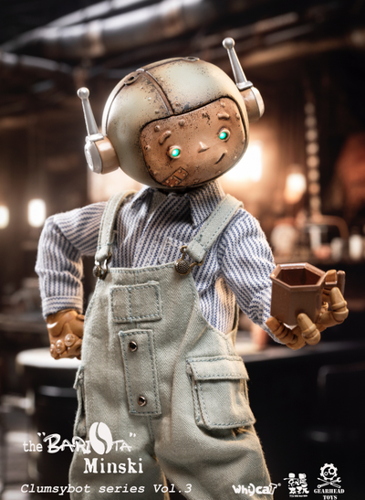 Робот-бариста Мински - Коллекционная ФИГУРКА 1/6 scale ClumsyBot series #3 Barista Minski (GHT005) - Whycat & GEARHEADTOYS