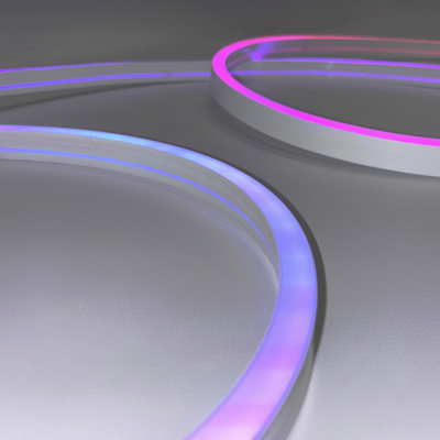 Неон S-образный RGB 24В, 10x18 мм, белый корпус