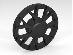 Wheel Cover 7 Spoke Y Shape - for Wheel 18976, Black (18979b / 6107392)
