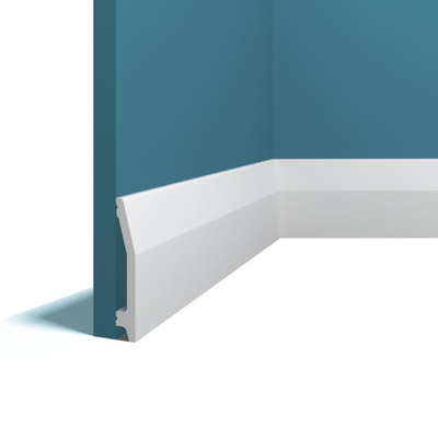 Плинтус напольный Перфект Plus P111, из дюрополимера, влагостойкий, под покраску, 2 метра