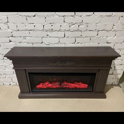 Линейный электрокамин Bergamo AO с очагом Joker 45