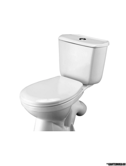 Унитаз компакт SANTEK Бриз с косым выпуском эконом- 1 реж., полипропилен, 1WH202569