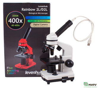 2.16.31 Цифровой микроскоп. Микроскоп Levenhuk Rainbow D2L, 0,3 Мпикс, Moonstone\Лунный камень