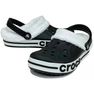 CROCS BAYABAND CLOG УТЕПЛЕННЫЕ ЧЕРНЫЕ (МЕХ СНИМАЕТСЯ)