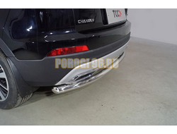Защита задняя 60,3 мм ТСС для Changan CS55 2WD 1.5T 2022-