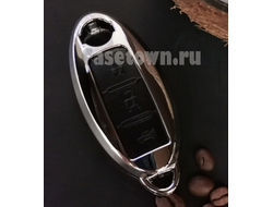 Чехол для смарт ключа Ниссан Теана, X-trail t32 (кожа с металлом)