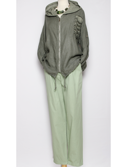 Брюки "ХЛОПОК С РЕМНЕМ" оливковые р.46-50