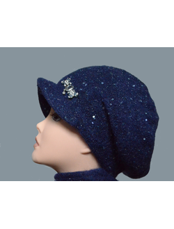 Кепка зимняя женская  Vizio Италия 6157 синяя