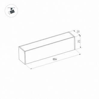 Светильник Arlight MAG-FLAT-25-L800-24W  (BK, 100 deg, 24V)