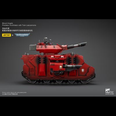 Хищник-Аннигилятор Кровавых Ангелов (Warhammer 40k) - КОЛЛЕКЦИОННАЯ ФИГУРКА 1/18 Blood Angels Predator Annihilator with Twin Lascannons (JT01499) - JOYTOY