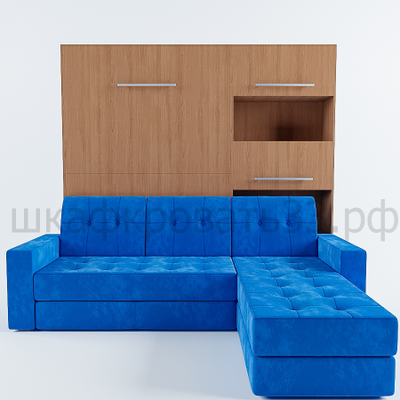 Шкаф-кровать с угловым диваном "Фур-фур"  140х200 (модификация 1)