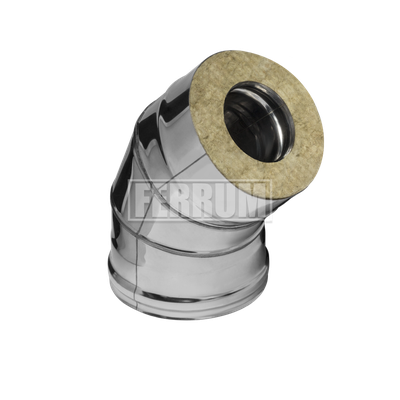 Сэндвич-колено 135 (430/0,5мм + нерж.) D 160х250 Ferrum