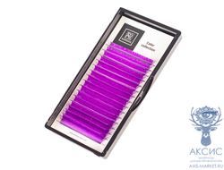 Цветные ресницы BARBARA (фиолетовые) МИКС