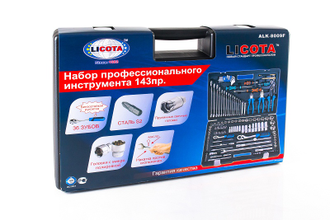 Большой набор инструментов 143 предмета 1/4" и 1/2" 6 гр. LICOTA ALK-8009F