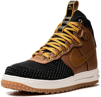 Nike Lunar Force 1 Duckboot Brown с мехом