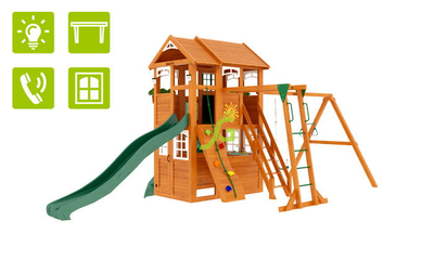 Детская площадка для дачи IgraGrad Клубный домик 2 с трубой  и рукоходом Luxe купить в Воронеже