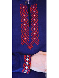 Русская льняная рубаха "Живая вода", 44-60