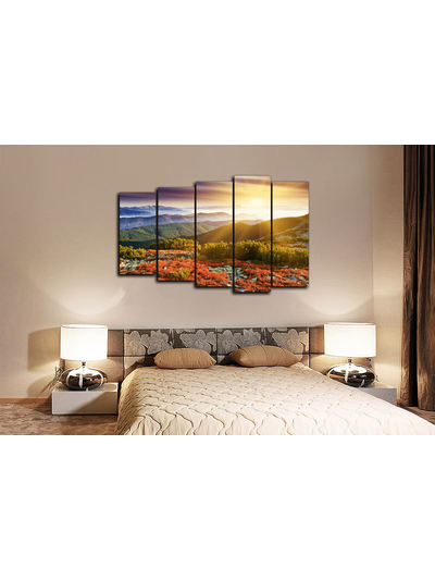 Модульная картина "Горный кустарник"