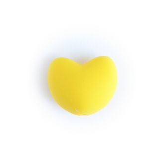 Силиконовое сердечко 20х17 мм Желтый