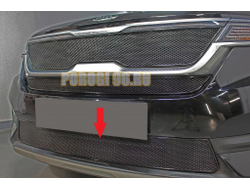 Защита радиатора для KIA Seltos 2019- black низ PREMIUM
