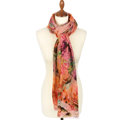 Павловопосадский палантин 10494-3