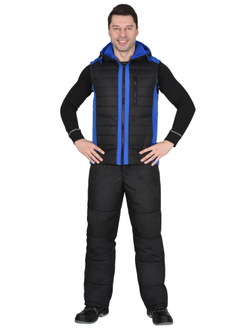 Жилет "СИРИУС-Урбан-150" черный с васильковым