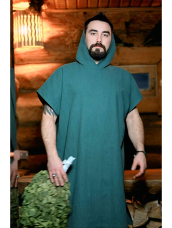 Туника с капюшоном из крапивы для банного мастера  Дар Земли