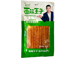 Азиатские снеки из соевого мяса с кунжутом "Барбекю с тмином" (зеленая пачка) 76гр