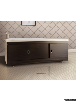 Экран для ванны раздвижной 150 160 170 180 см МДФ Аляванн цвет венге