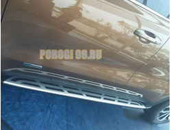 Пороги ОЕМ ( Порше Стиль) для KIA Sportage 4 (2016-2021)