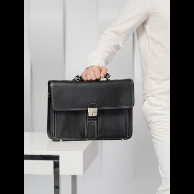 Кожаный портфель Feudo black (арт. 2014-01)