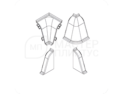 Плинтус для столешницы CEZAR BL44 069 Дуб аутентик серый