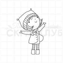 штамп девочка в уггах