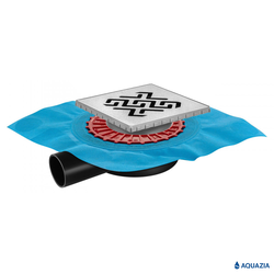 Трап водосток ZENTRUM Antik 150х150 Боковой выпуск (Матовый хром)