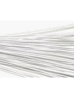 Флористическая проволока 0,45 мм белая, 60 см