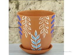 Керамический горшок с поддоном "Лиана" VipSet 1,7л