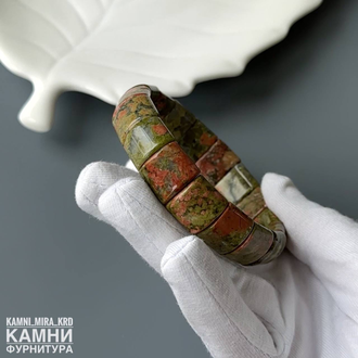 Браслет унакит прямоугольники 15х13 мм, цена за штуку