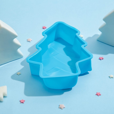 Форма силиконовая для выпечки «Ёлочка», 13×10 см, цвет в ассортименте